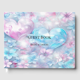 Rosa Aqua Hearts and Flowers Guest Bok