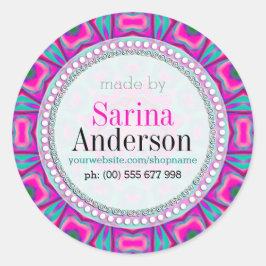 Rosa Aqua Hippie Sunshine tillverkad av etiketter