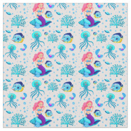 Rosa Aqua-Sjöjungfrun på undervattensfisk i sjöhel Tyg