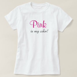 Rosa är Färg Cute Typography Girly Text T Shirt