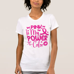 rosa är Medvetenhet om bröstcancer i min Färg T Shirt