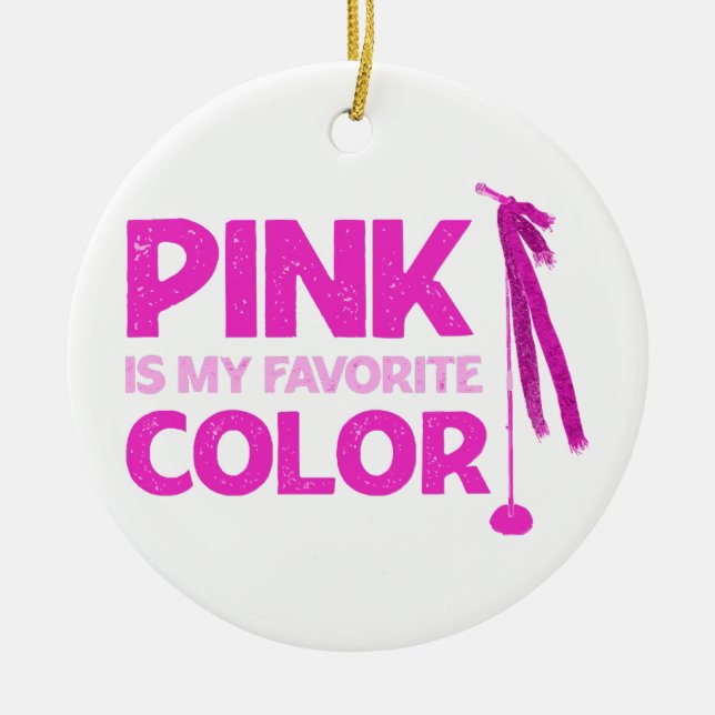 Rosa Är Min Favoritfärg Julgransprydnad Keramik (Framsidan)