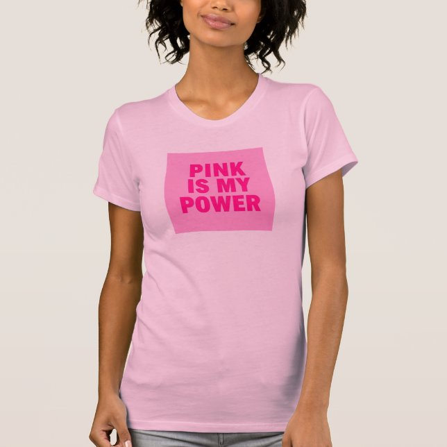 Rosa är min makt - Starkare för kvinnors T-Shirt (Framsida)