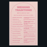 Rosa Arch bröllop Traditions möhippa-spel Flygblad<br><div class="desc">Designad för att samordna med vår fet typsamling sa han att hon sa att möhippa-spel innehåller trendiget och den populära bålen med fet text i rosa & fuchsiska accenter. Om du vill göra en mer avancerad anpassning av den här designen, t.ex. ändra layout, teckensnitt eller storlek text, klickar du på...</div>