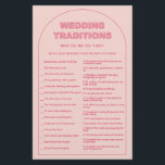Rosa Arch bröllop Traditions möhippa-spel Flygblad<br><div class="desc">Designad för att samordna med vår fet typsamling sa han att hon sa att möhippa-spel innehåller trendiget och den populära bålen med fet text i rosa & fuchsiska accenter. Om du vill göra en mer avancerad anpassning av den här designen, t.ex. ändra layout, teckensnitt eller storlek text, klickar du på...</div>