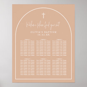  Rosa Arch-minsta sittdiagram för baptism Poster