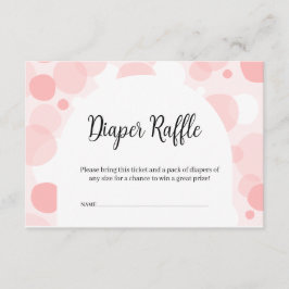 Rosa Arch Polka Dot Girl Baby Shower Raffle Tilläggskort