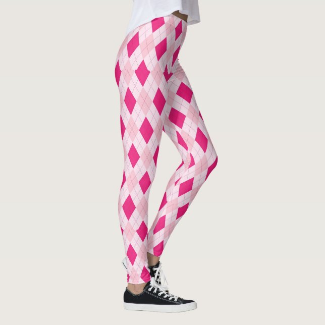 Rosa Argyle Leggings (Höger)