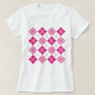 Rosa Argyle Mönster T-shirt