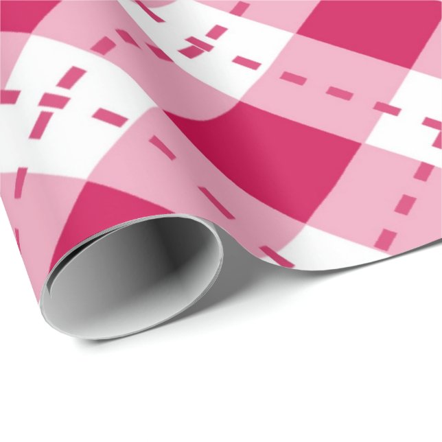 Rosa Argyle Presentpapper (Rullad Hörn)