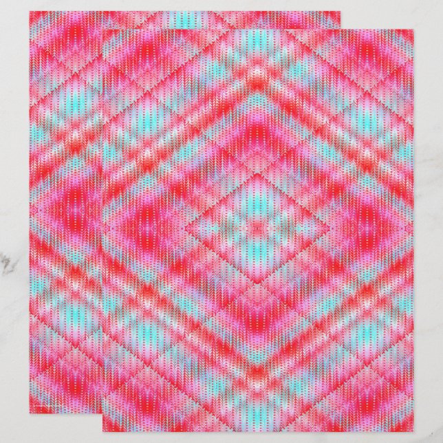 Rosa Argyle Scrapbookspapper 2-Sidig Sida (Fram/baksida)