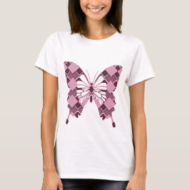 Rosa Argyle Vår Butterfly T Shirt