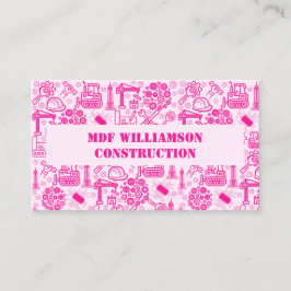 rosa Arkitekturblåkopia Ingenjör Mönster Visitkort