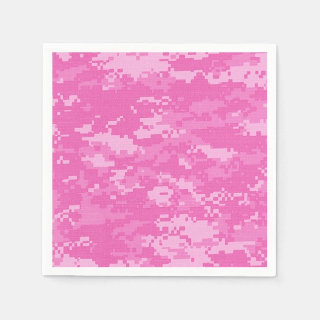Rosa ARMY ACU Camo Camouflage Mönster Napkins Pappersservett (Framsidan)