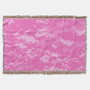 Rosa ARMY ACU Camo Camouflage Throw Blanket Blanke Filt