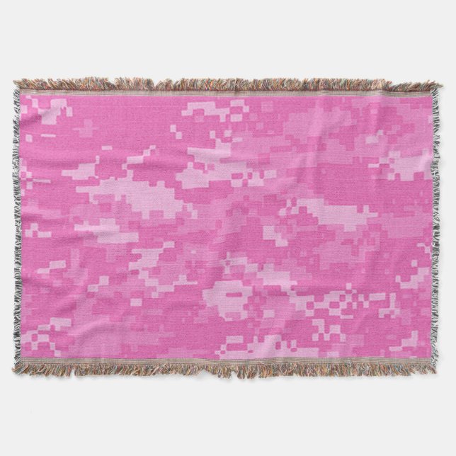 Rosa ARMY ACU Camo Camouflage Throw Blanket Blanke Filt (Framsidan)
