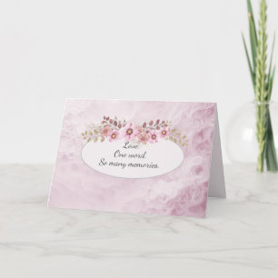 Rosa Årsdag Abstrakt med text Kort