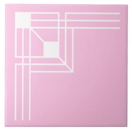Rosa Art Deco Corner Ceramic Tile Kakelplatta