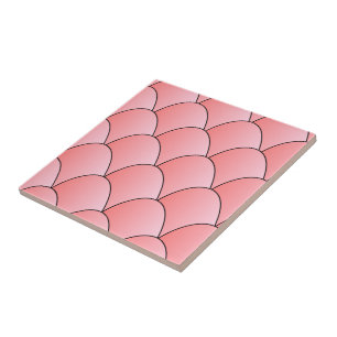 Rosa Art Deco-design Kakelplatta