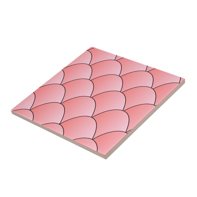 Rosa Art Deco-design Kakelplatta (Sidan)