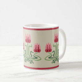 Rosa Art nouveau Tulip Trio Coffee Mugg