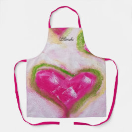 Rosa Artistic Hearts Chalk Hand-målad