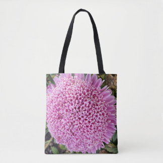Rosa Aster Blommig Axelväska Tygkasse