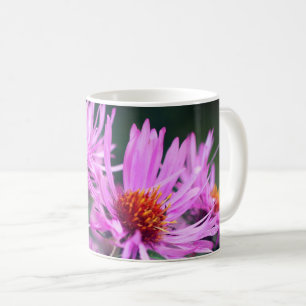 Rosa Aster Flowers Personlig Kaffemugg