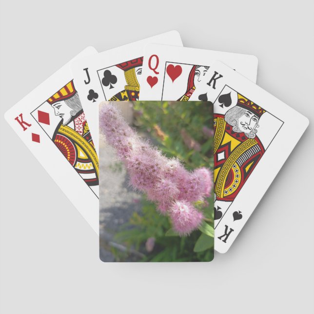 Rosa Astilbe Blomma Blommor Spelkort för Garde (Baksidan)