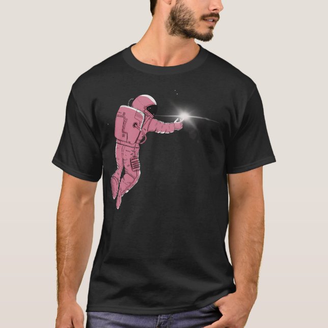 Rosa Astronaut T Shirt (Framsida)
