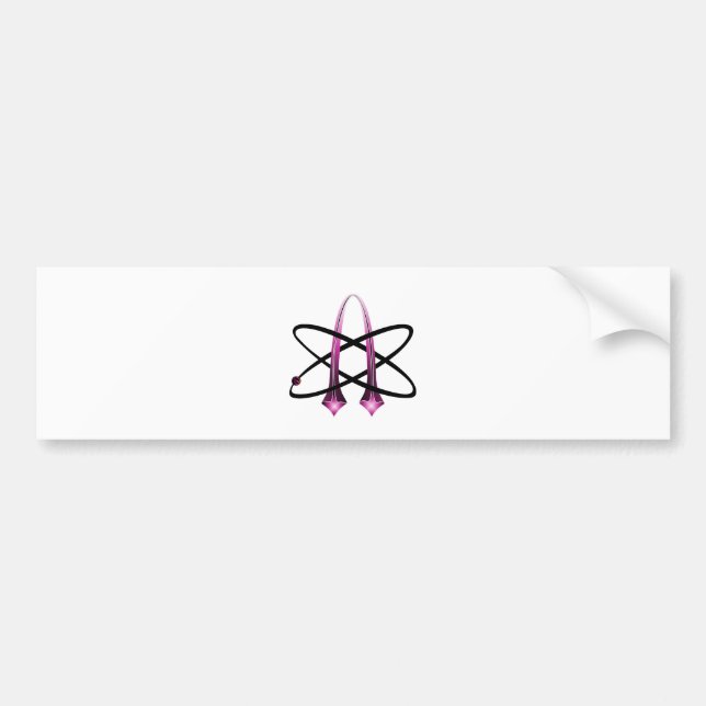 Rosa ateistsymbol bildekal (Framsidan)