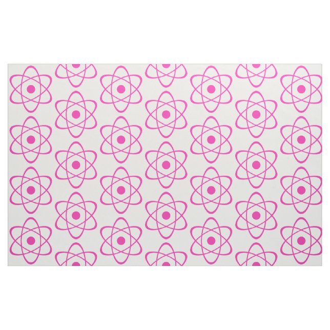 Rosa Atom Symbol Fabric Tyg (Fat Quarter)