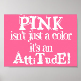 Rosa Attitude Poster varningsskyltar