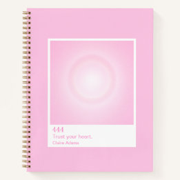 Rosa Aura Swatch Änglanummer Anteckningsbok