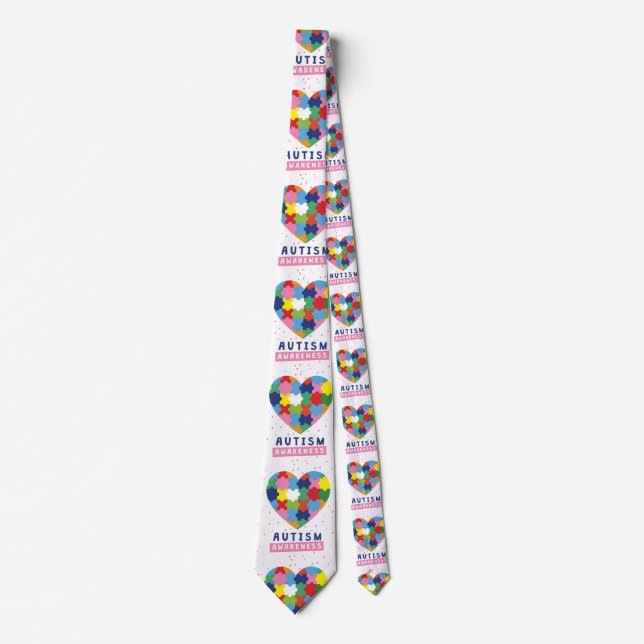 rosa autism-medvetandegörare manar necktie-halsen  slips (Framsida)