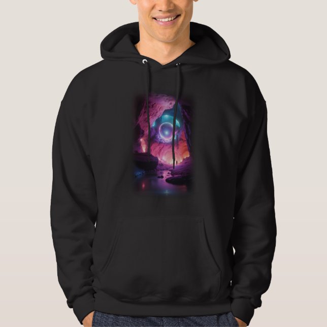 rosa av 3D Glowing Stone Hoodie (Framsida)