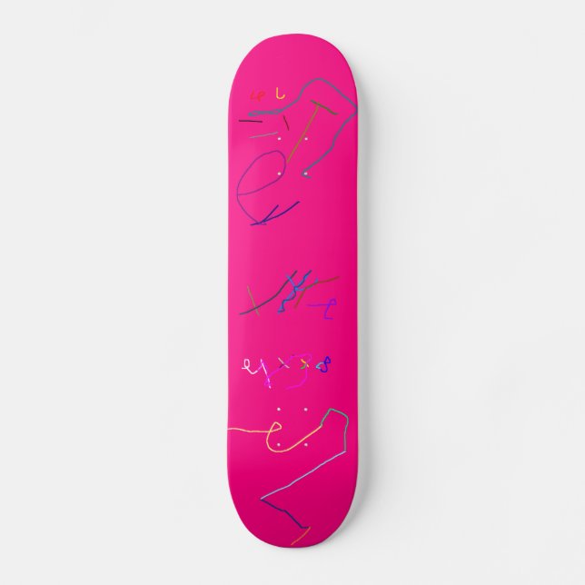 Rosa av 6-åriga Chy Skateboard Bräda 20 Cm (Framsida)