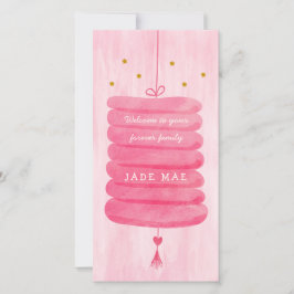 Rosa av adoptionskort - en för familjen avsedd lam