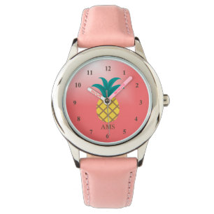 Rosa av akut ananas armbandsur