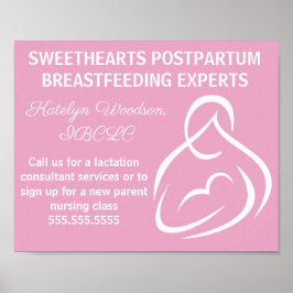 Rosa av amningskonsulter för amningsklasser poster