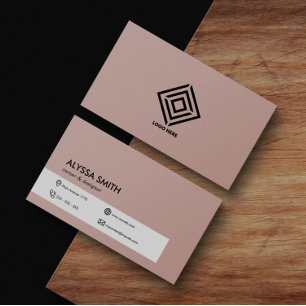 Rosa av anpassningsbarnas Elegant enkel minimal mo Visitkort