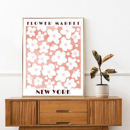 Rosa av återcirkulationsmarknaden för Daisy av aku Poster