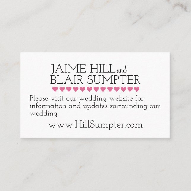 Rosa av  av botemedel för Bröllop webbplats Visitkort (Framsida)