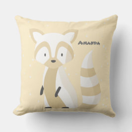 Rosa av av pastellekorrar från namn flicka kudde