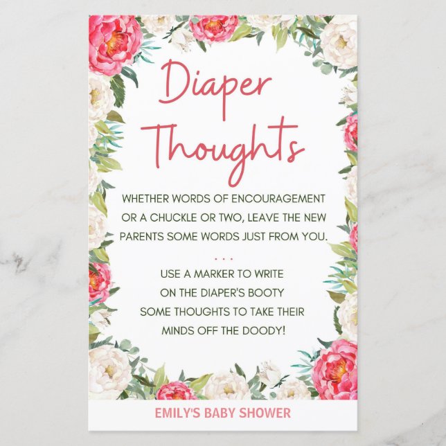 Rosa av babykläder och elfenbensBlommigtar (Framsida)