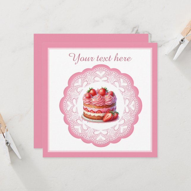 Rosa av bakverk, öppning eller annan affärsverksam inbjudningar (Fram/Back In Situ)