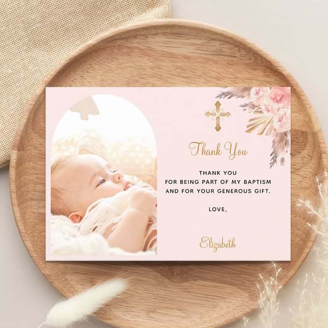  rosa av Baptism pampas groarch-foto Tack Kort (Skapare uppladdad)