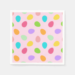 Rosa av basägg pappersservett