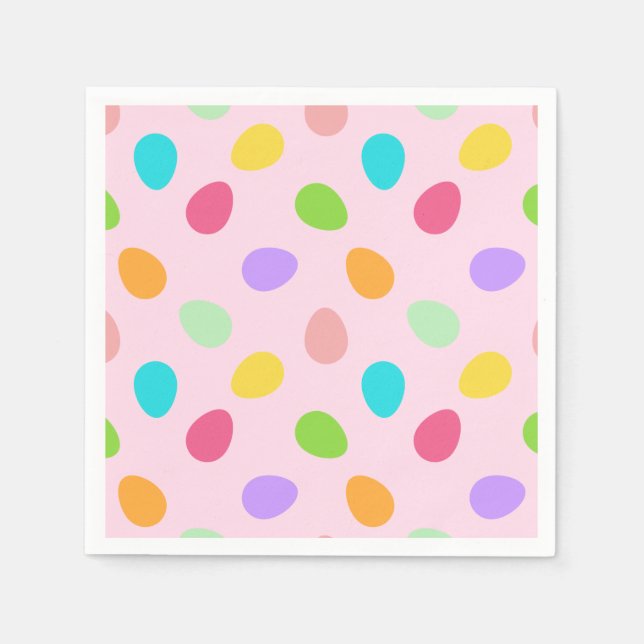 Rosa av basägg pappersservett (Framsidan)