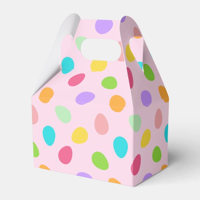 Rosa av basägg presentaskar (Framsidan Sidan)